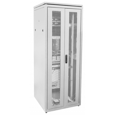 ITK LN35-28U88-2PP Шкаф сетевой напольный 19" LINEA N 28U 800х800мм двустворчатая перфорированная дверь, задняя перфорированная серый
