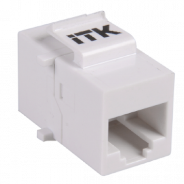 ITK CS7-1C5EU Проходной адаптер кат.5E UTP, RJ45-RJ45 (8P8C), тип Keystone Jack, белый