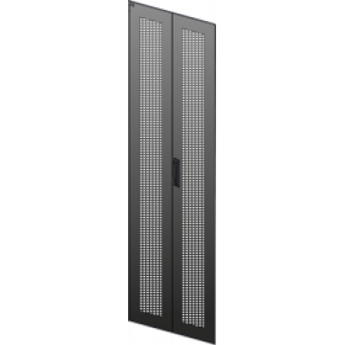 ITK LN05-28U6X-D2P Дверь перфорированная двустворчатая для шкафа LINEA N 28U 600мм черная